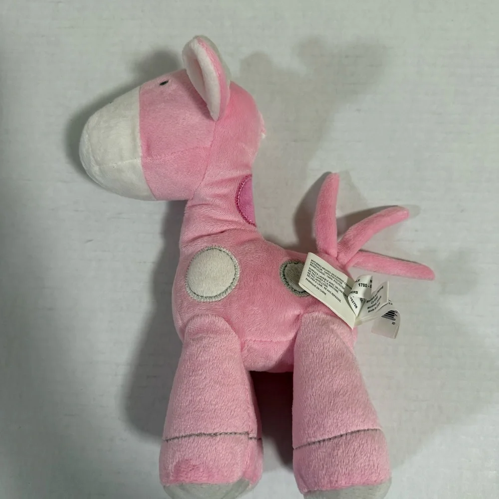 EUC Blankets & Beyond Pink Plush Giraffe Super Soft And Luxurious 10 Inch Lovie